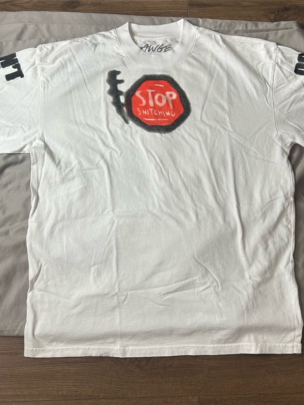 A$AP Rocky's AWGE brand,  "Don't Be Dumb" (DBD) Stop Snitchin Tee